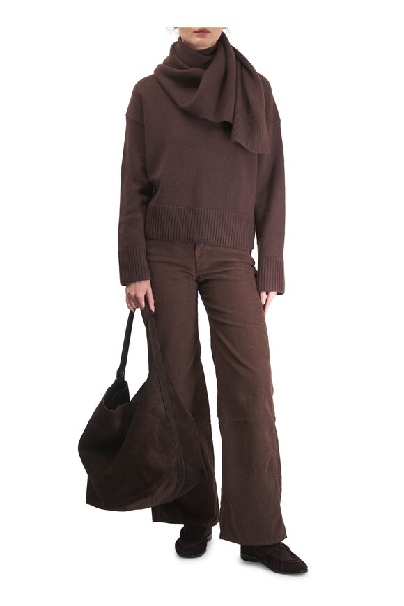 Totême Brown Suede Belted Tote - view 3