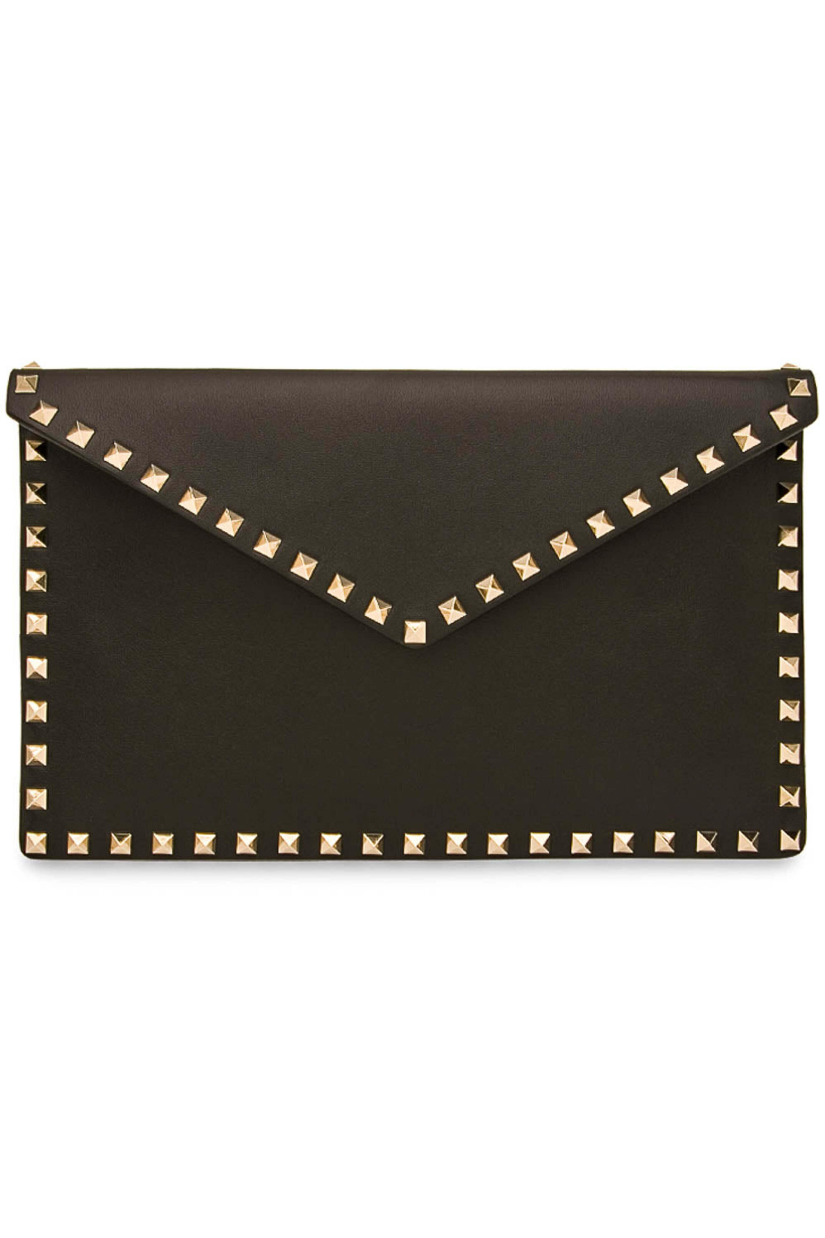 Valentino Garavani - Black Rockstud Envelope Clutch