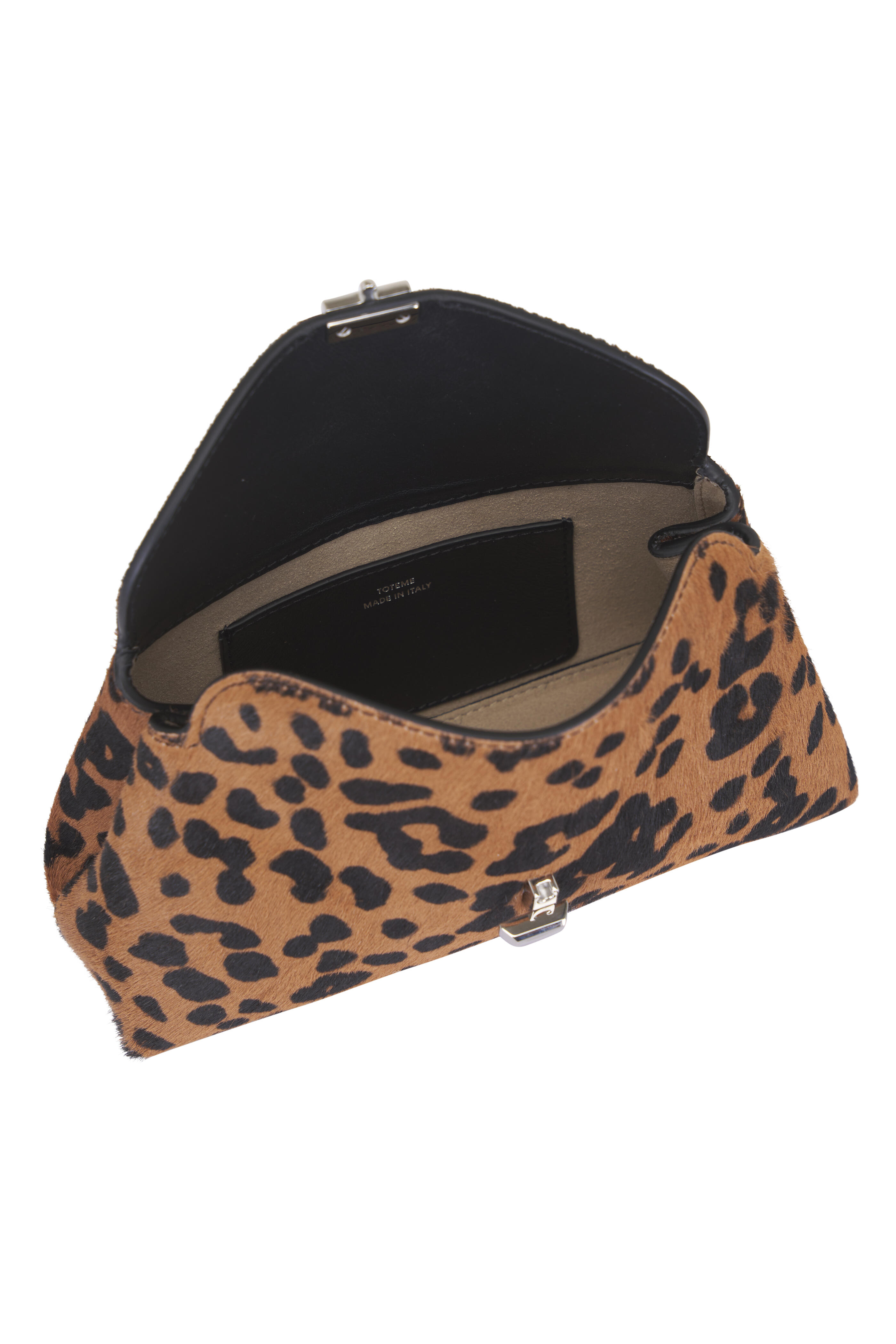 Totême - Mini T-Lock Leopard Naplack Clutch