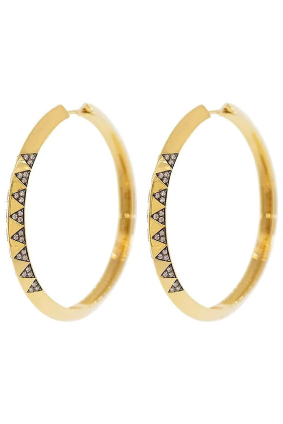 Harwell Godfrey Knife Edge Diamond Hoop Earrings - view 1