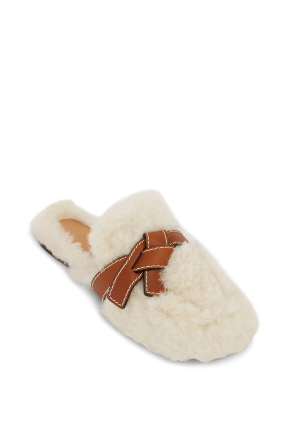 Loewe - Gate Natural Shearling Mule