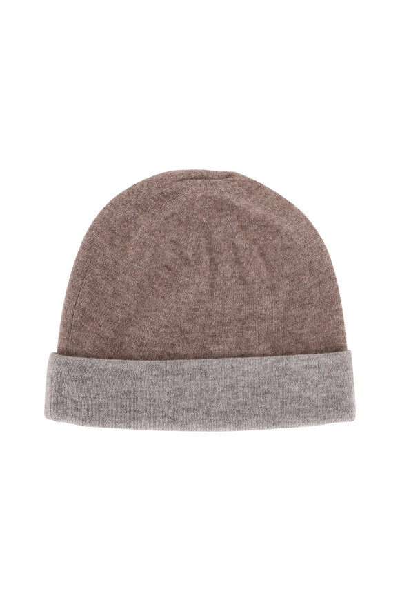 Kinross - Suede & Sterling Cashmere Reversible Hat