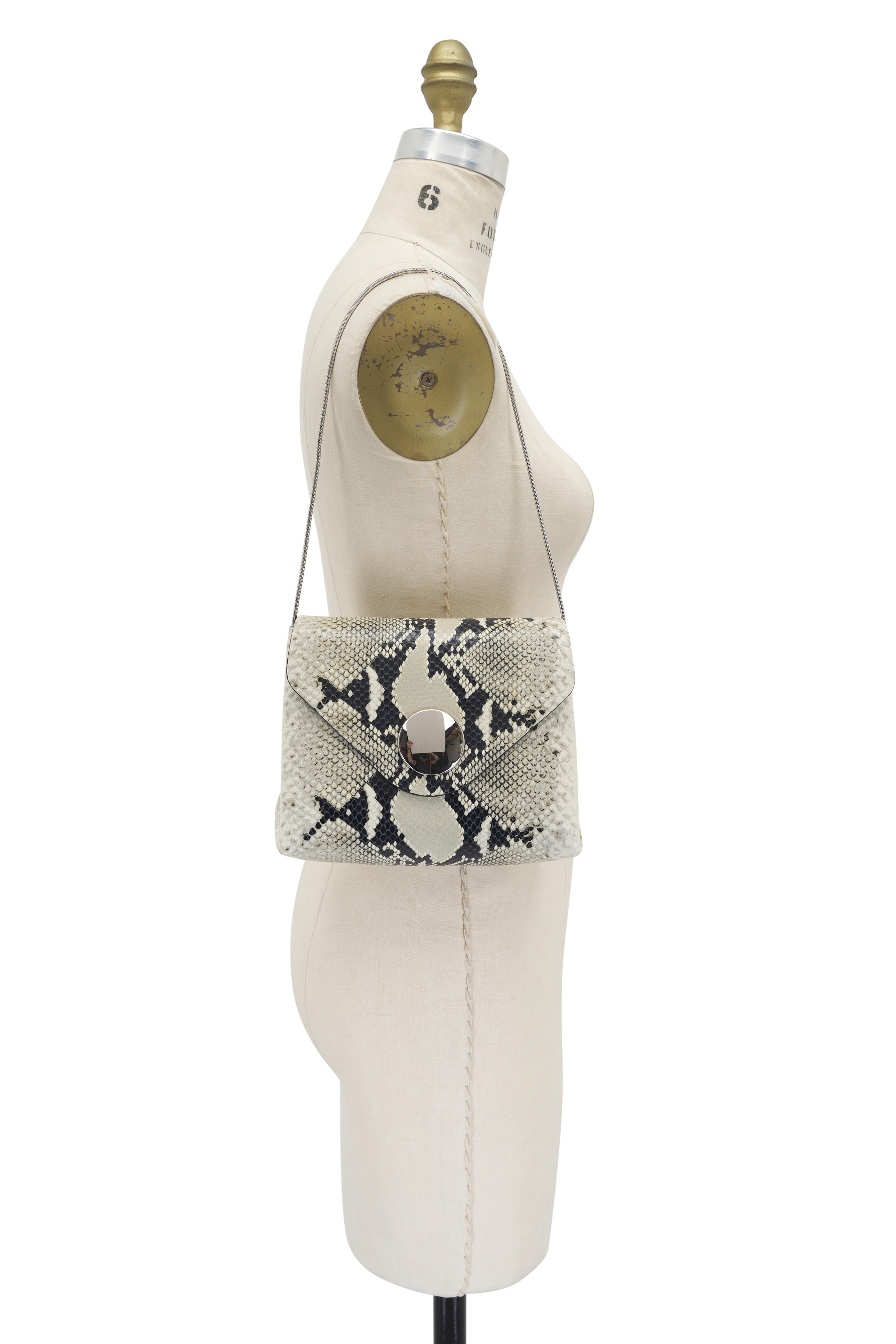 Khaite - Bobbi Python Embossed Leather Shoulder Bag