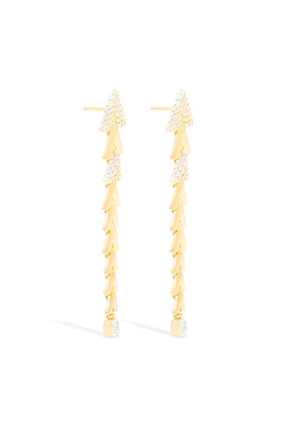 Campbell + Charlotte - Spark Chevron Link Chandelier Earrings