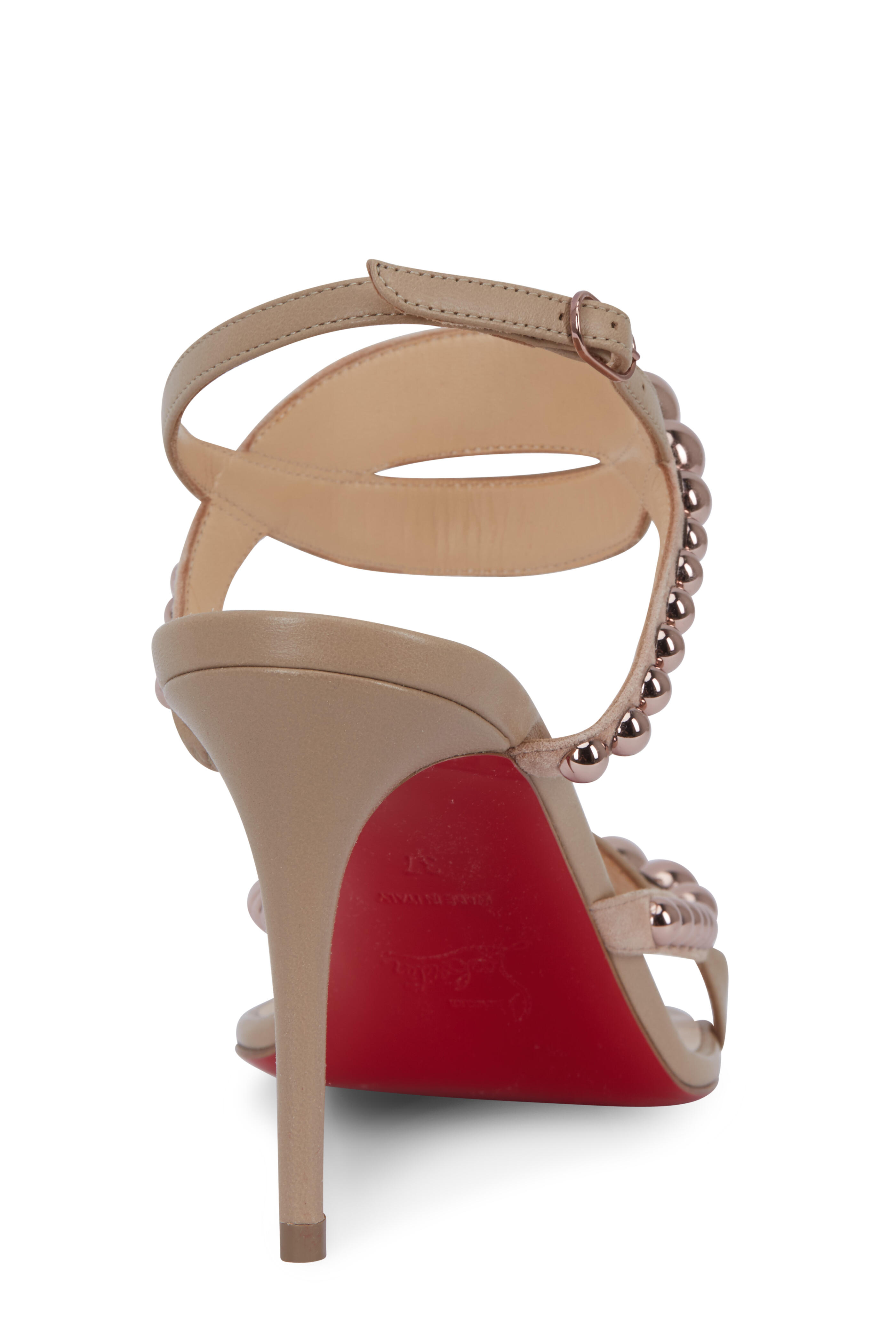 Louboutin sale pearl sandals