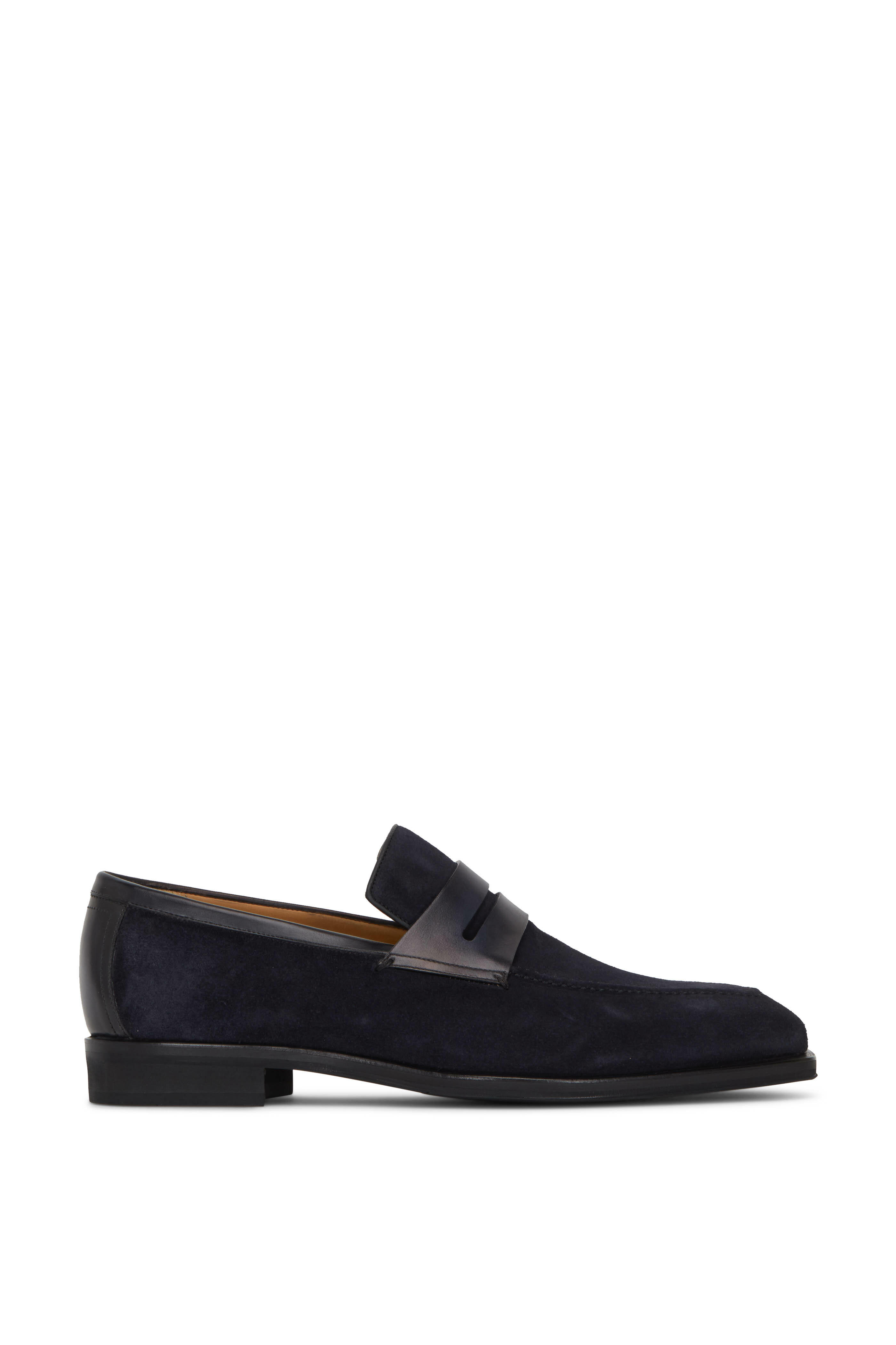 Berluti - Andy Infini Navy Suede Loafer | Mitchell Stores