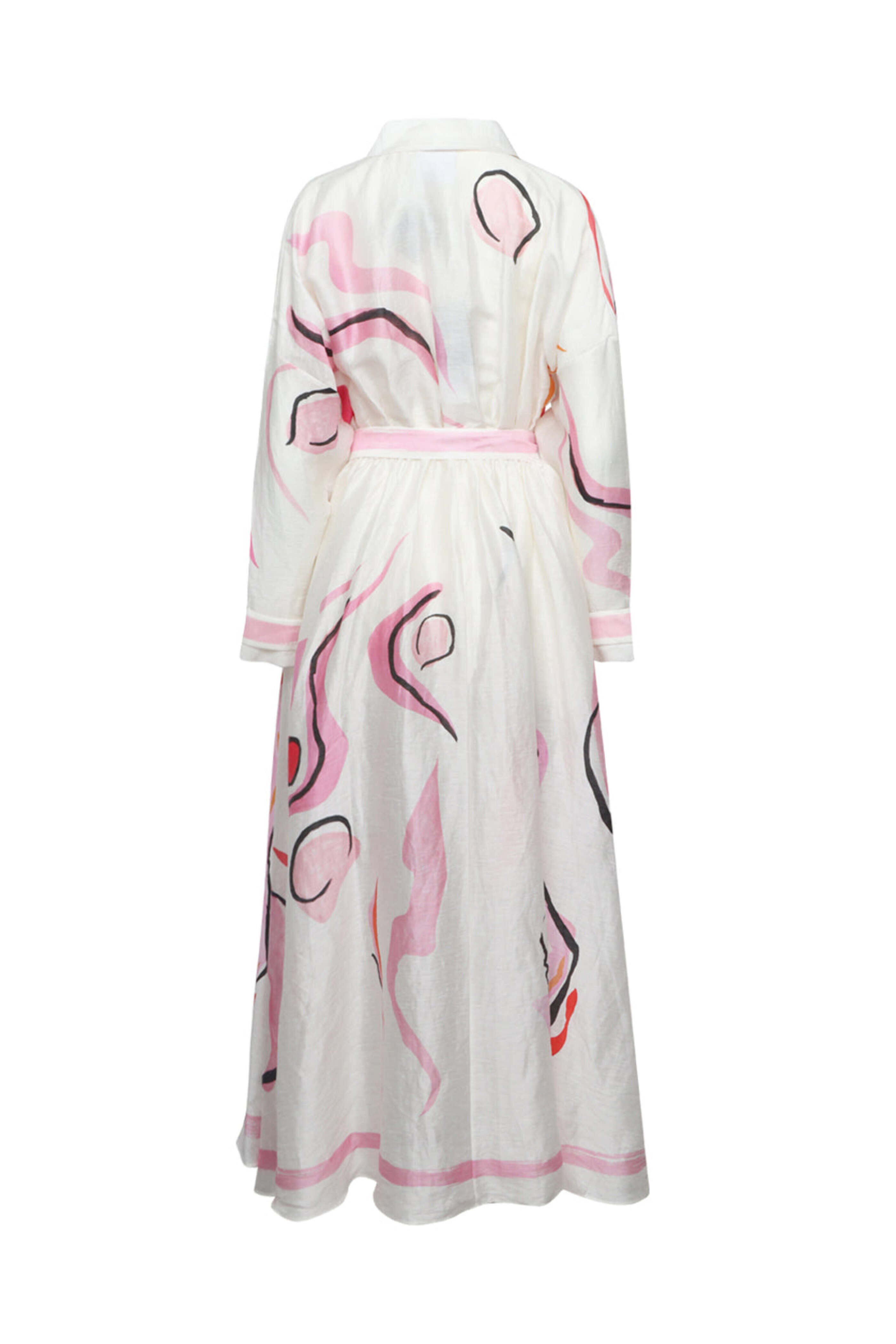 Acler - Blush Abstract Print Pennar Maxi Dress