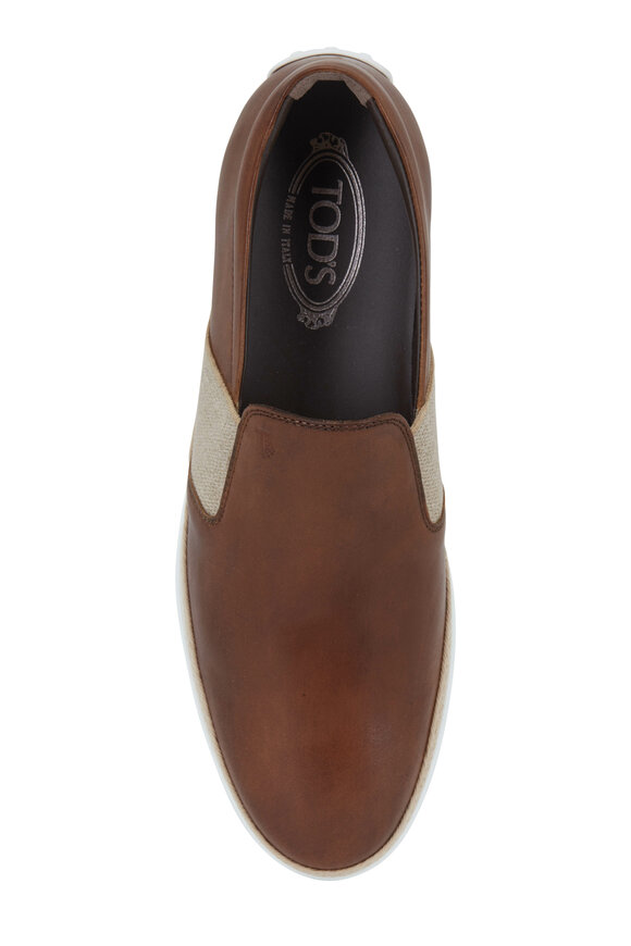 Tod's - Gomma Brown Leather Espadrille Loafer