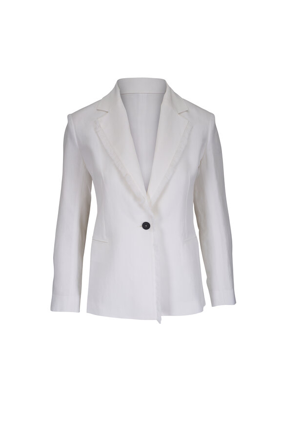 Antonelli Finnegan White Fringe Trim Jacket