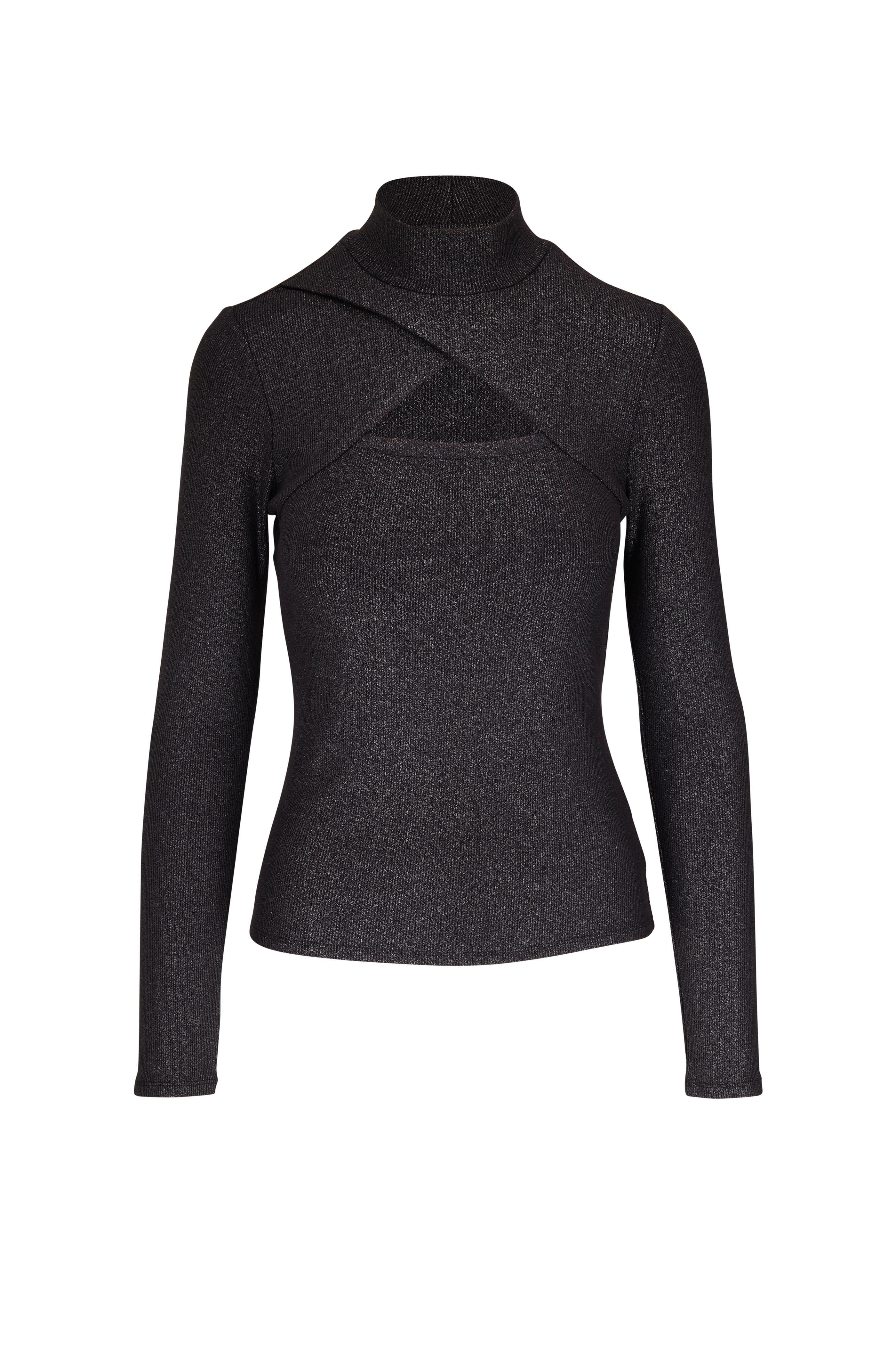 Paige - Sonata Metallic Keyhole Top