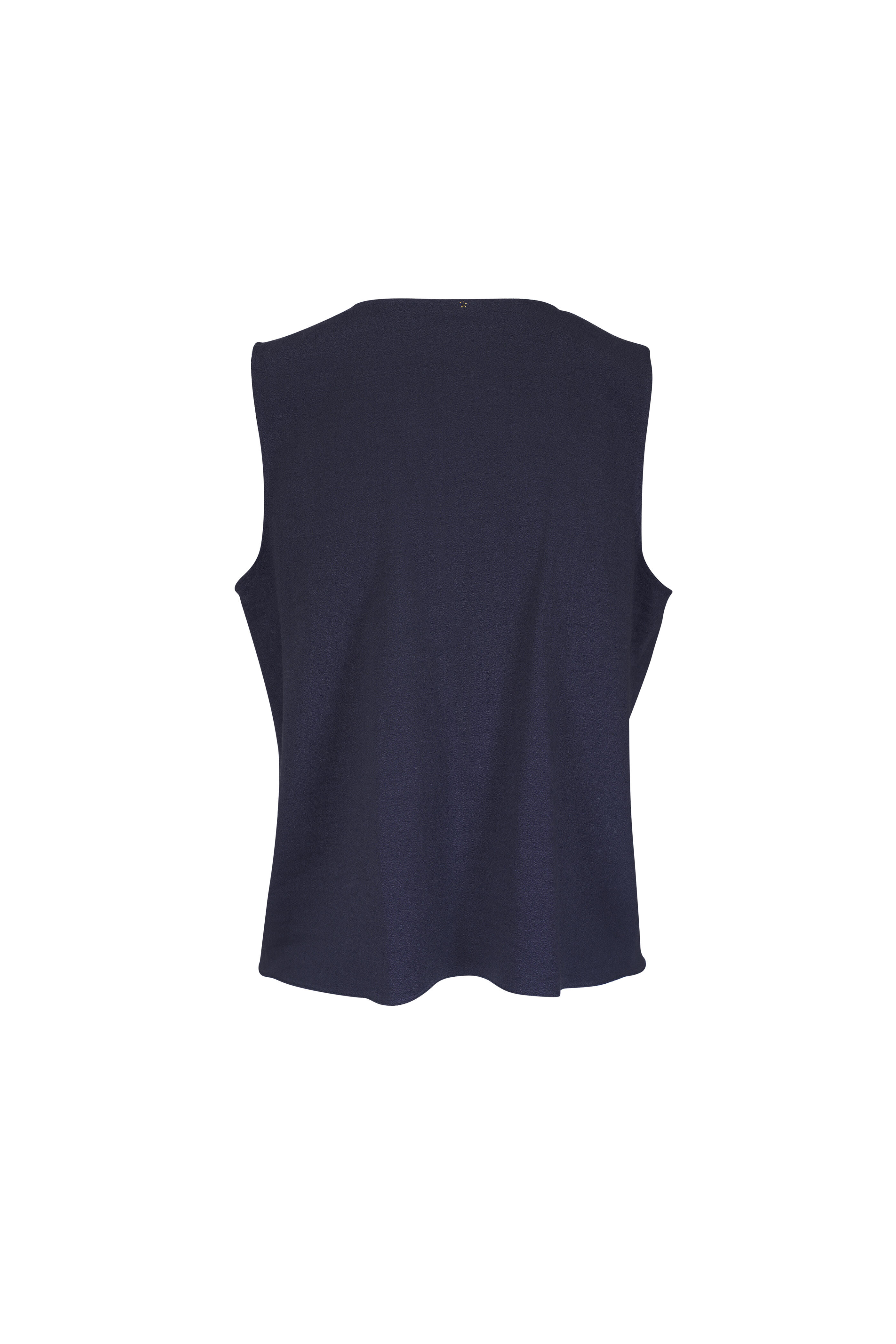 Peter Cohen - Ethnic Navy Stretch Linen Viscose Tank