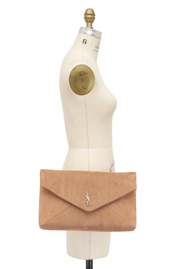 Saint Laurent Cassandre Honey Caramel Leather Chain Clutch - view 6