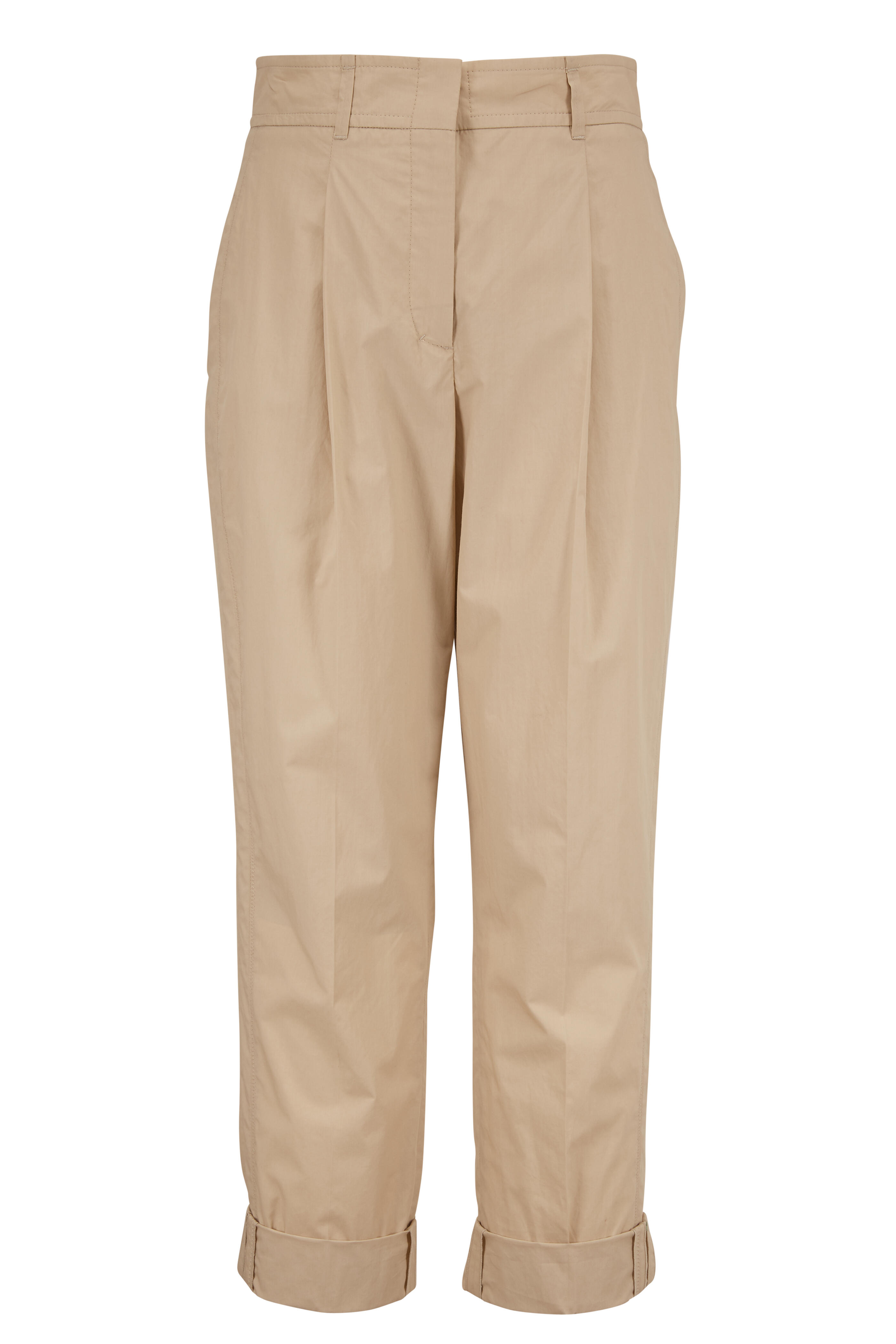 Dorothee Schumacher - Papertouch Ease Beige Cotton Trousers - view 1