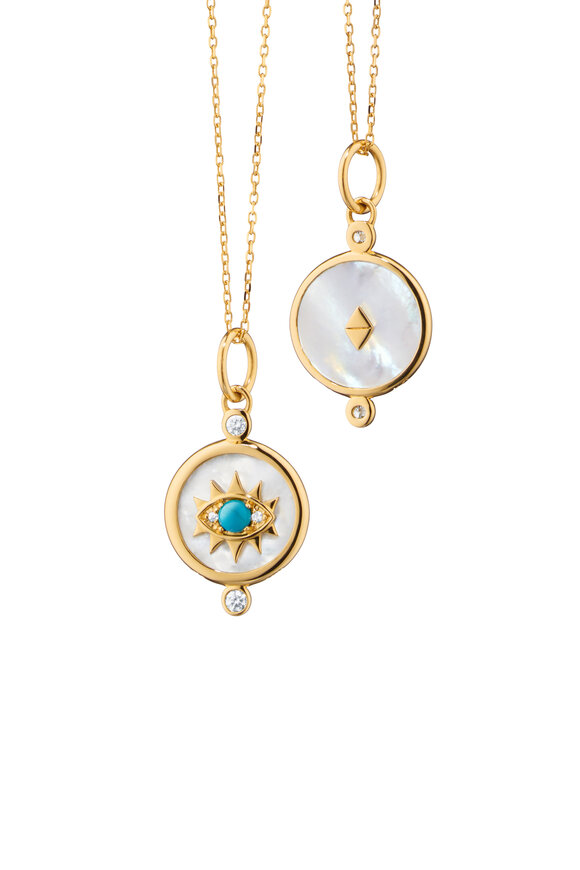 Monica Rich Kosann - 18K Mother of Pearl Evil Eye Charm