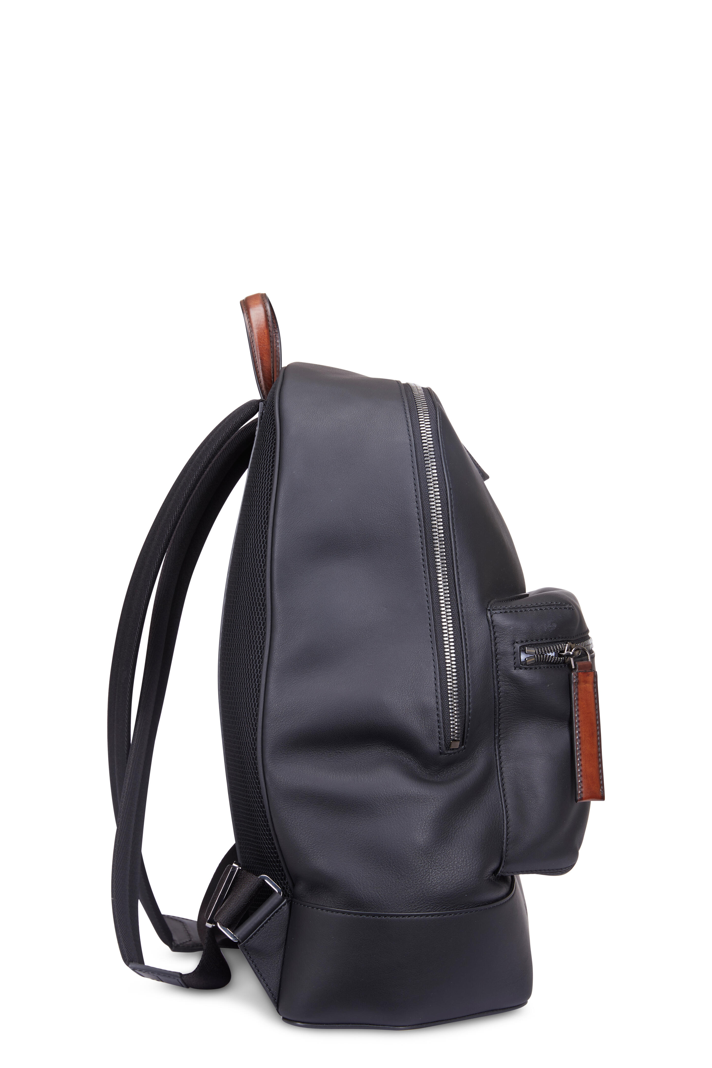 Berluti - Volume Black Leather Backpack | Mitchell Stores