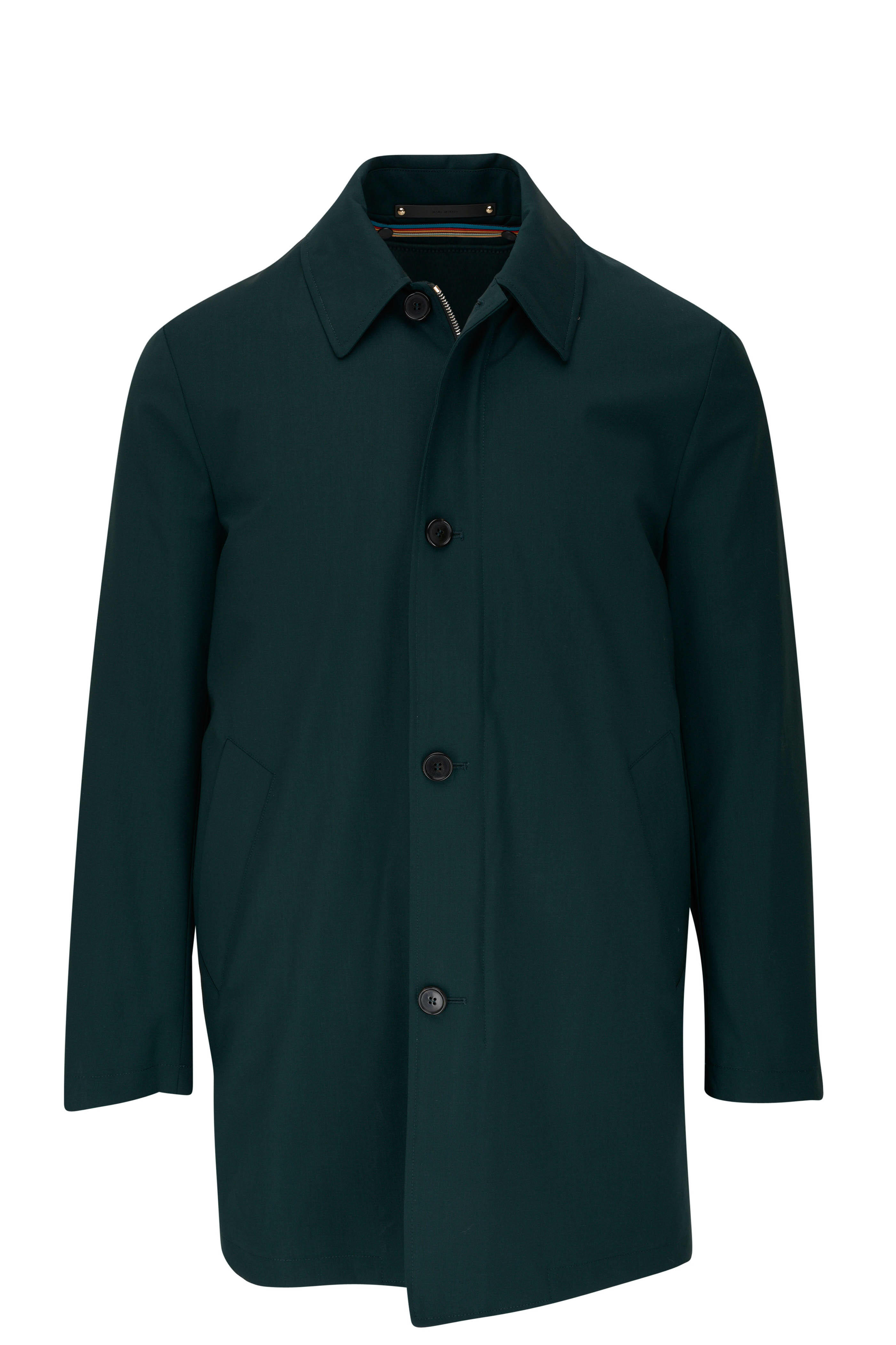 Paul Smith - Dark Green Wool Coat | Mitchell Stores