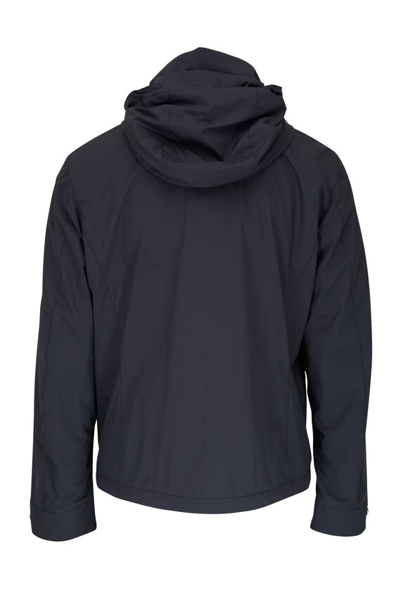 Moorer - Navy Blue Hooded Jacket