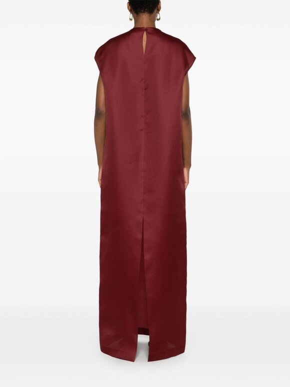 Khaite - Lohan Oxblood Silk Maxi Dress