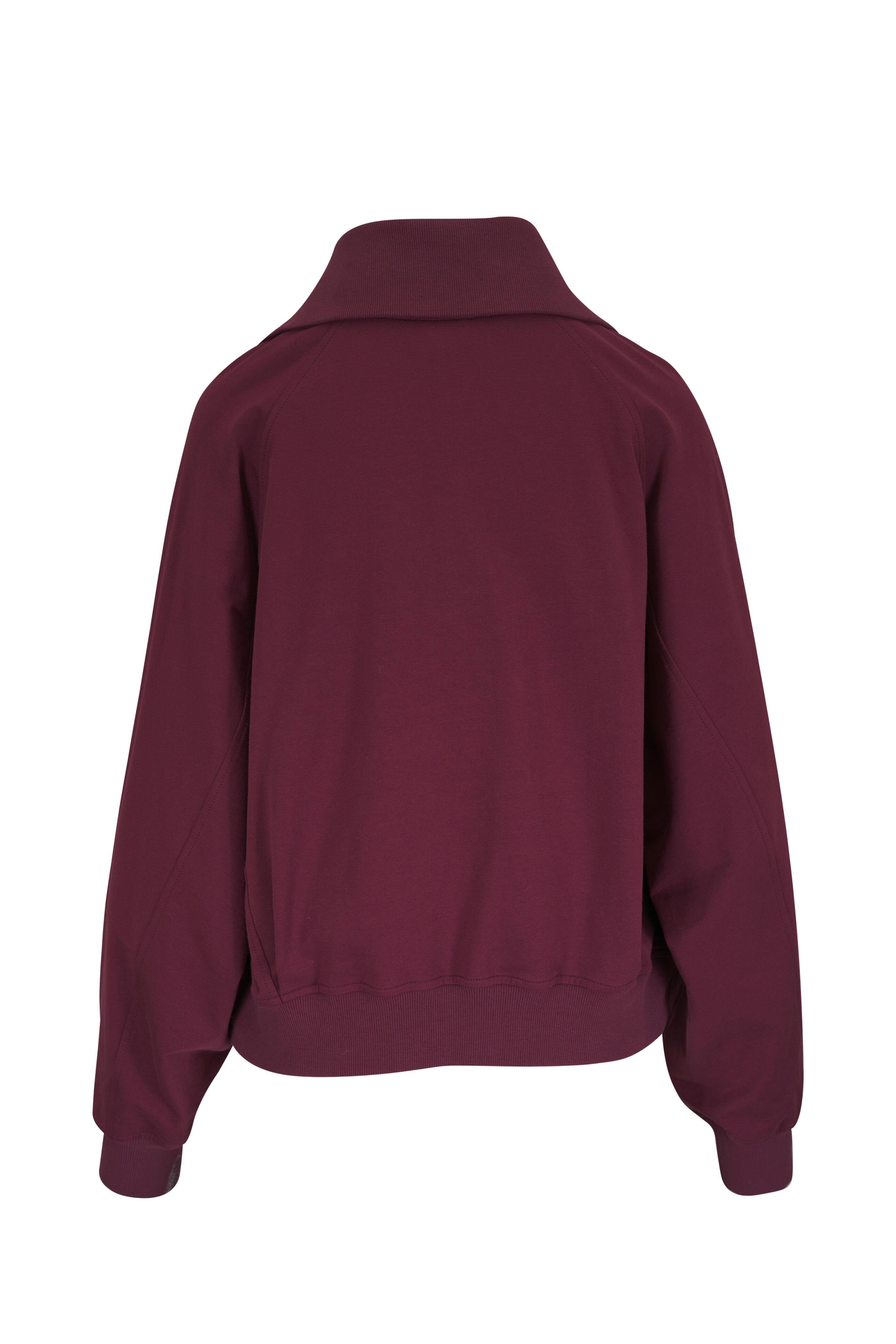 Brunello Cucinelli - Burgundy Full Zip Cardigan