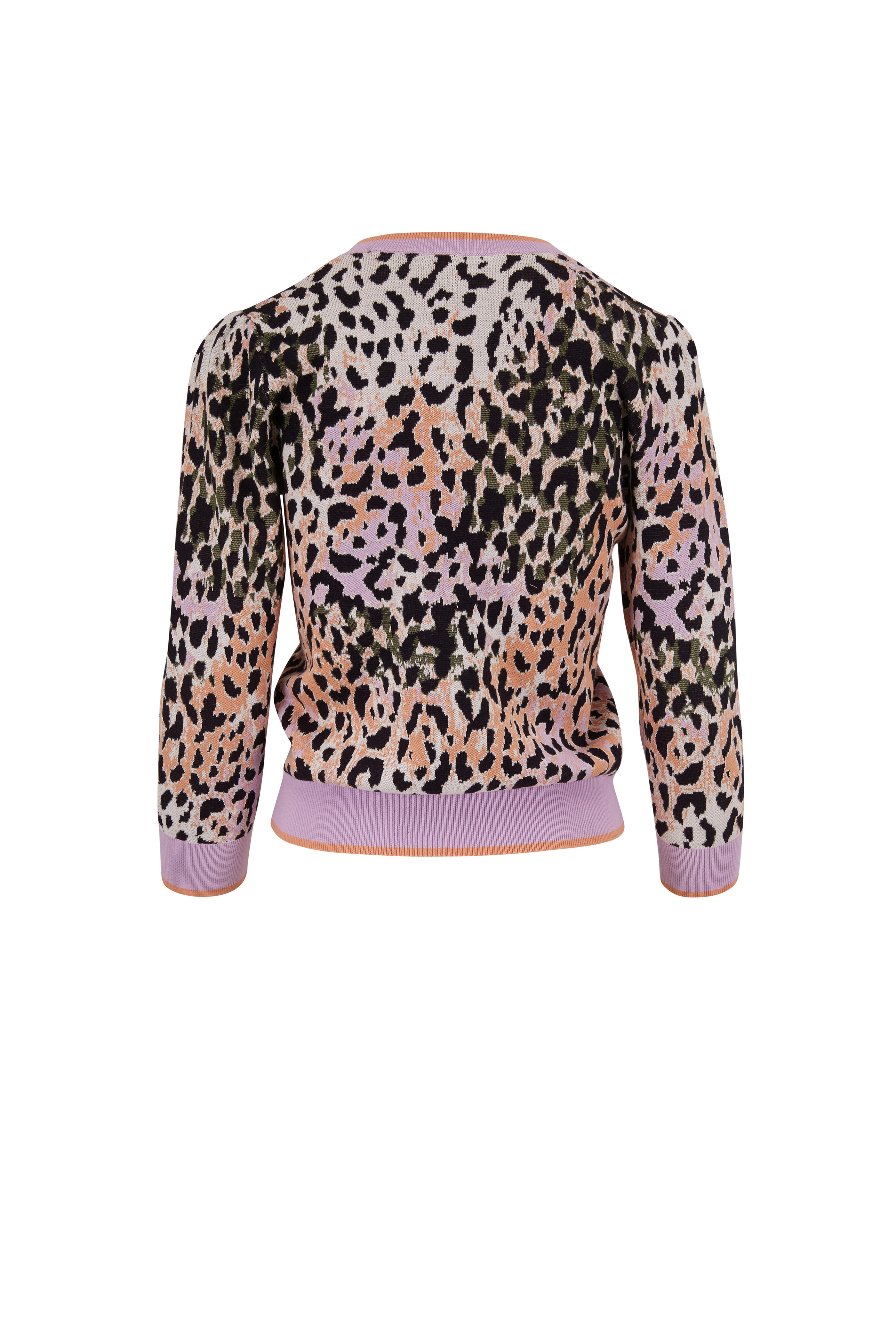 Veronica Beard - Suzanna Lavender Leopard Print Sweater