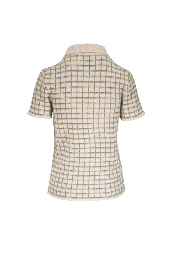 The Elder Statesman Ida Moss Check Cashmere Polo - view 3