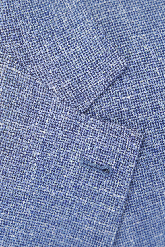 Brunello Cucinelli Denim Blue Wool, Silk, Linen & Cashmere Sportcoat - view 3
