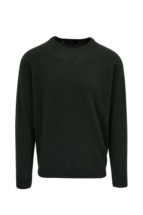 Kinross Cypress Cashmere Coverstitch Crewneck Sweater