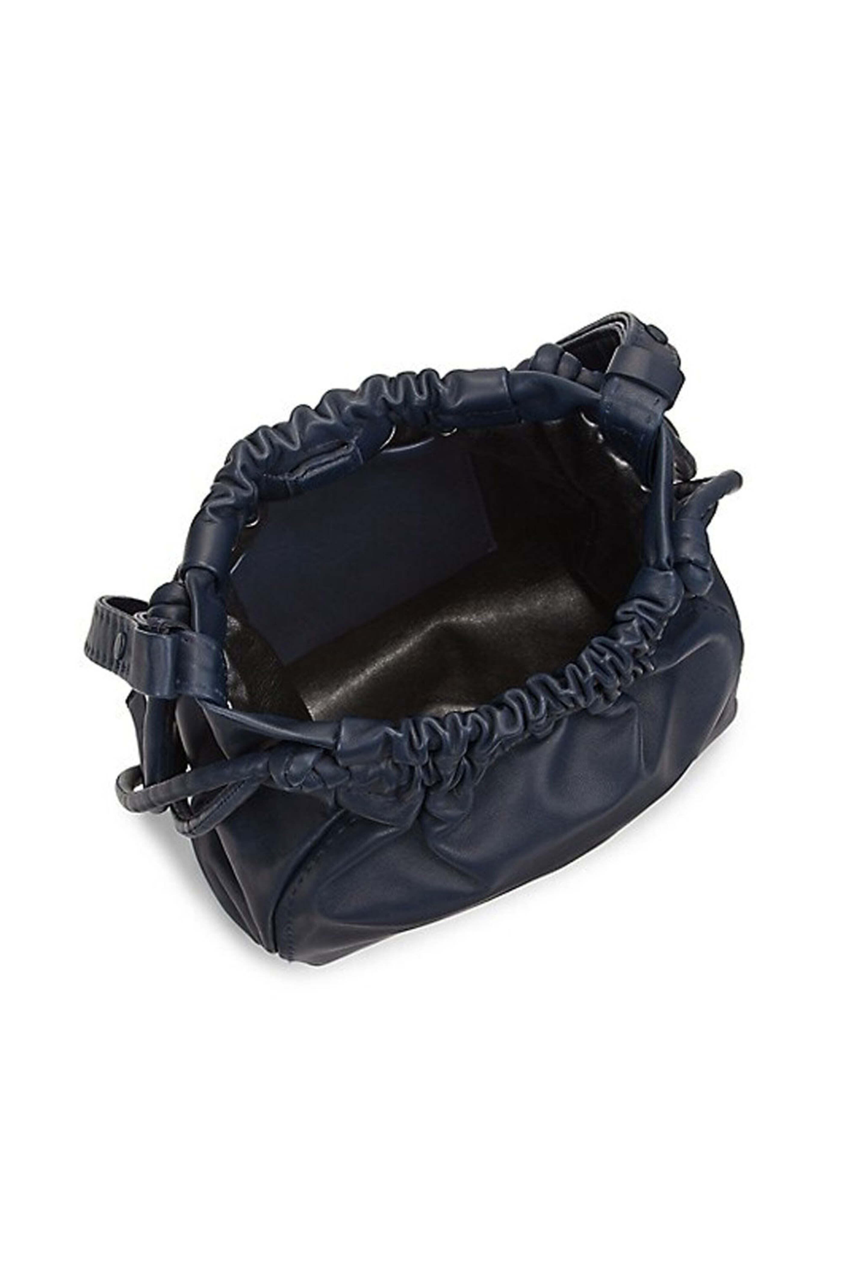 Proenza Schouler - Drawstring Pouch Leather Crossbody Bag in Navy