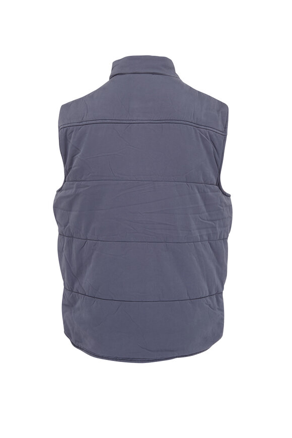 Faherty Brand - Doug Good Feather & Blue Reversible Puffer Vest