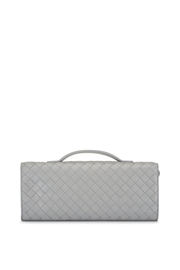 Bottega Veneta - Andiamo Sterling Intrecciato Leather Clutch