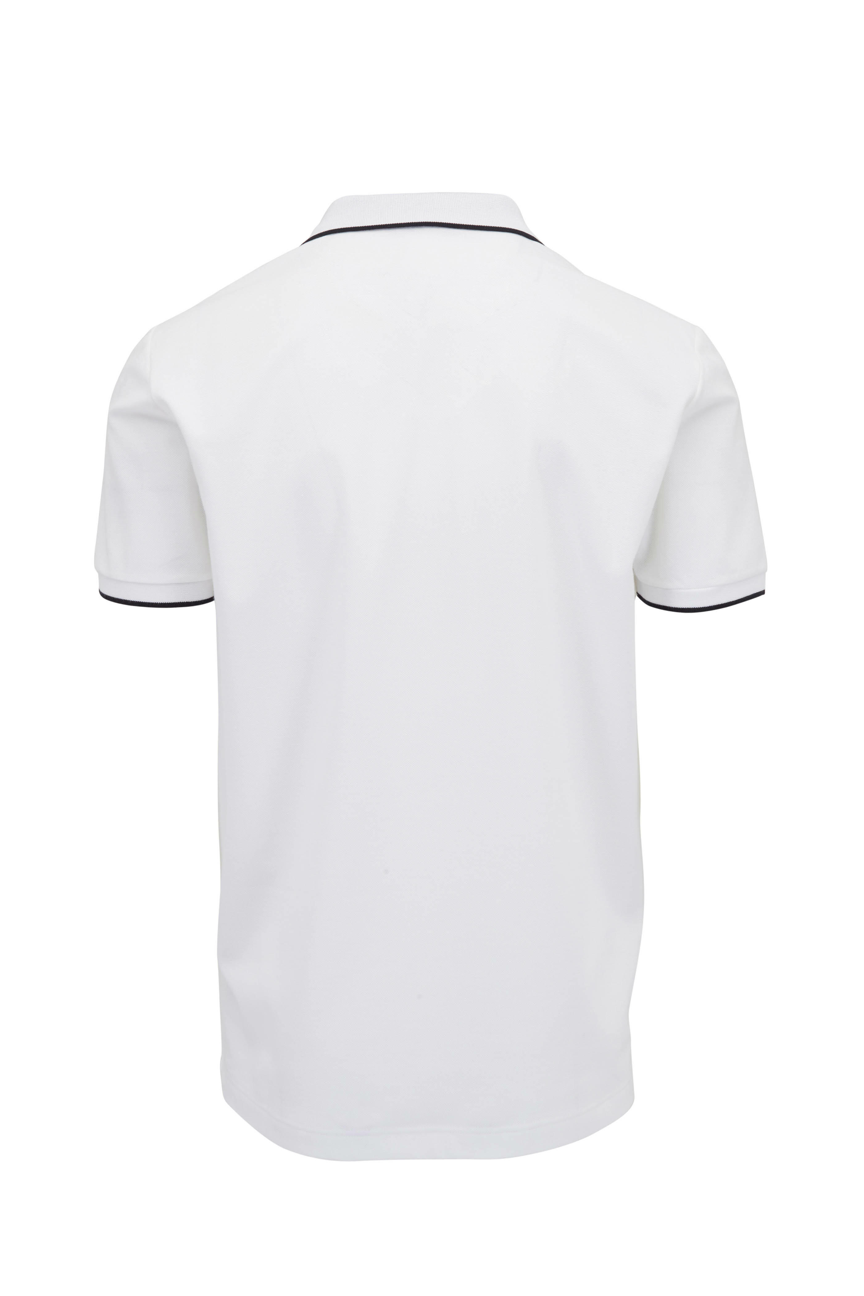 Loro Piana - Brentwood White Piqué Short Sleeve Polo