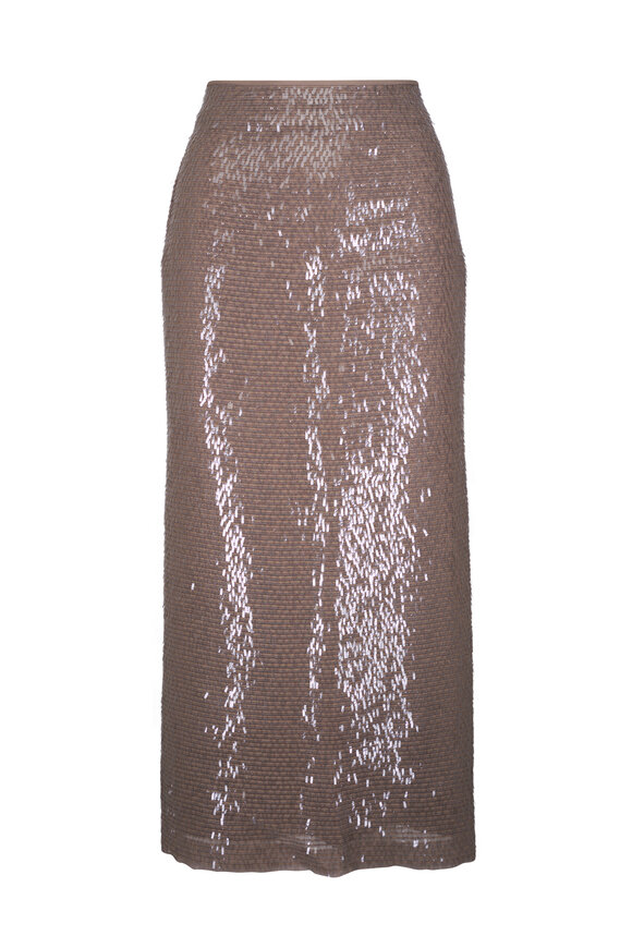 Brunello Cucinelli Crispy Silk Dazzling Cascade Skirt - view 1