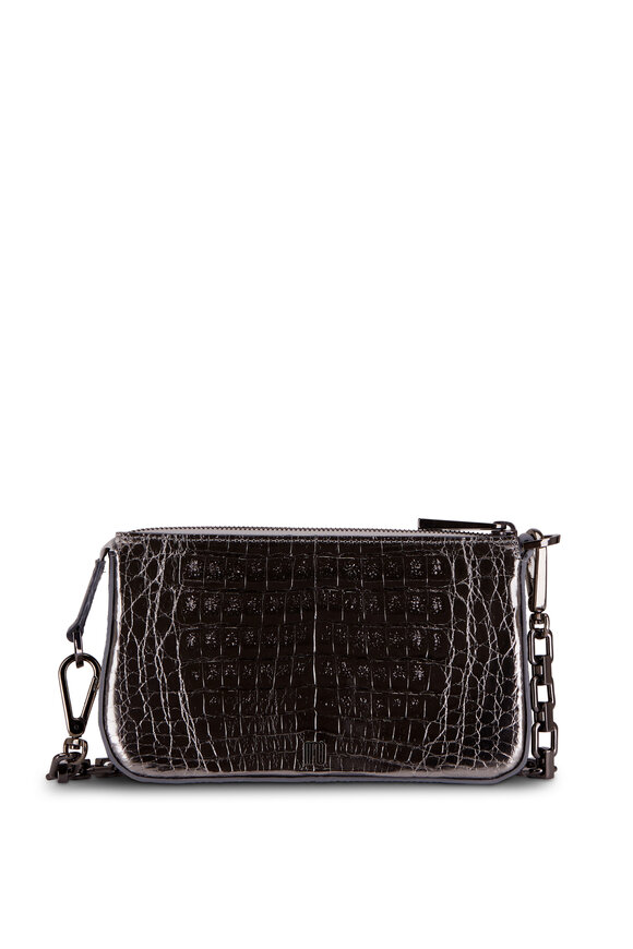 Maria Oliver - Madison Anthracite Embossed Shoulder Bag