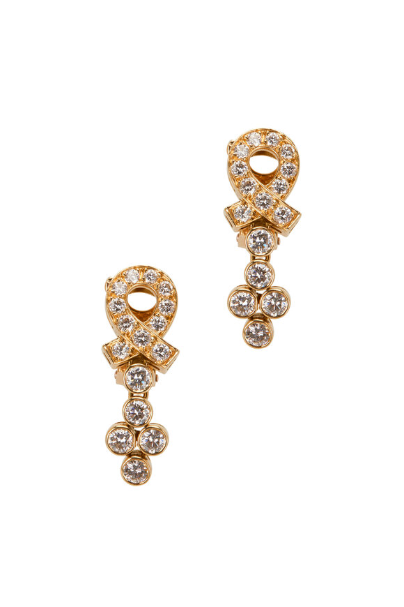 Estate Jewelry - Cartier Vintage Geo Diamond Earrings