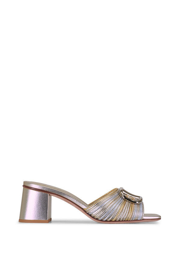 Valentino Garavani Platino VLogo Signature Slide, 60mm - view 3