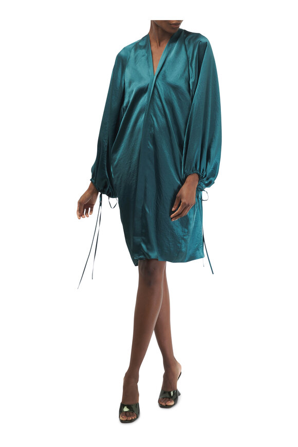 Lanvin - Balloon Sleeve Forest Green Dress