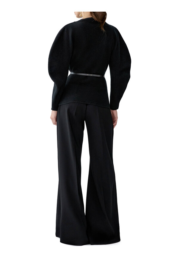 Carolina Herrera Double Jersey Wool Black Sweater - view 3
