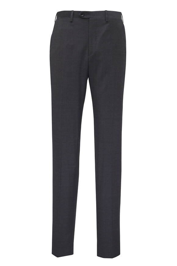 Kiton Charcoal Gray Tonal Plaid Wool Suit - view 7