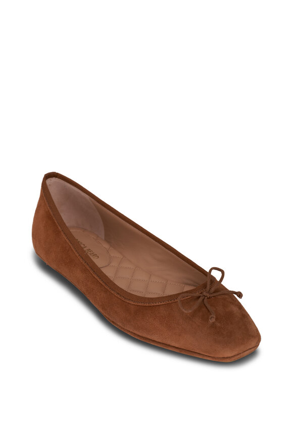 AGL Kim Brown Suede Ballet Flat Mitchell Stores