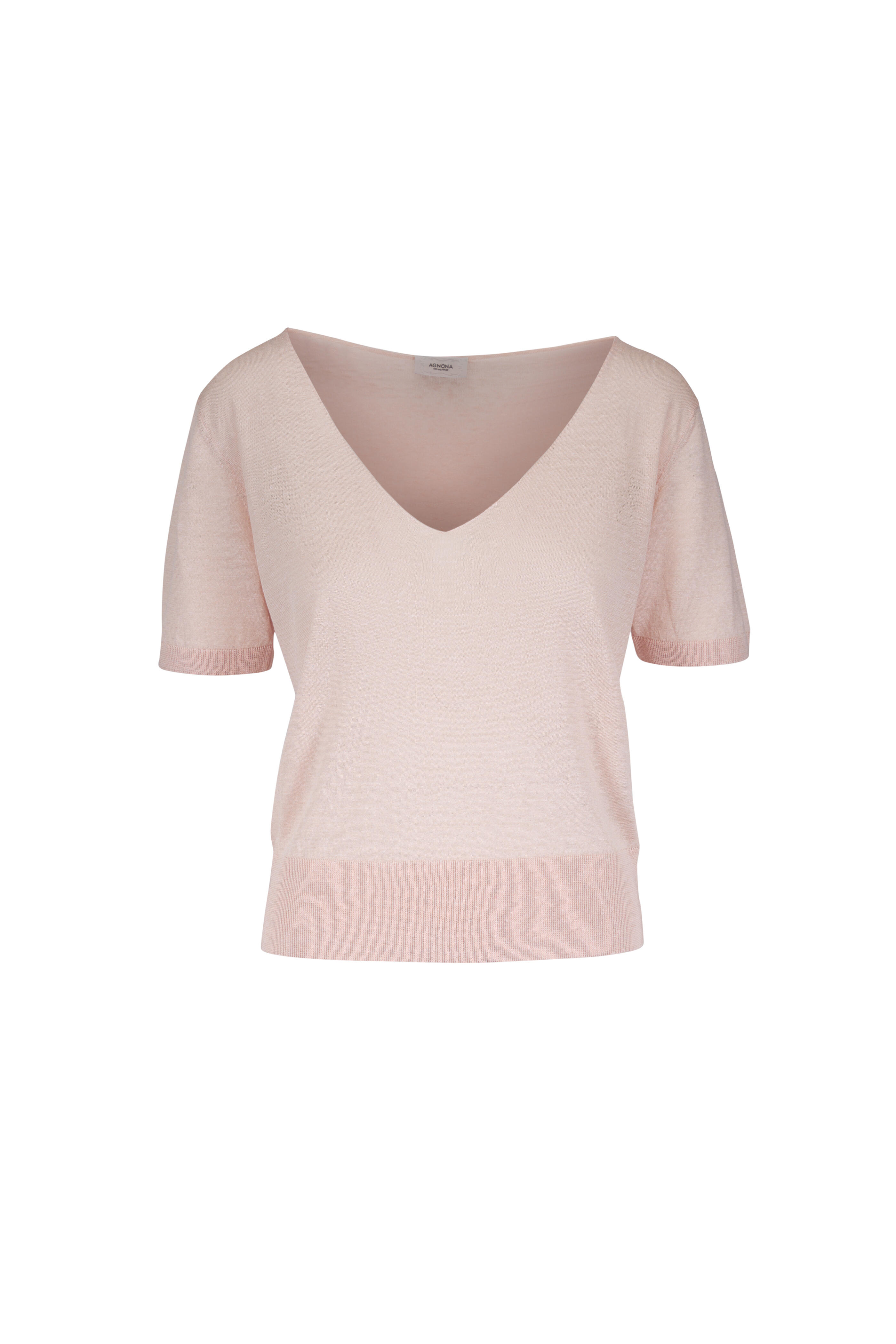 Agnona - Peach Linen & Silk Shirt