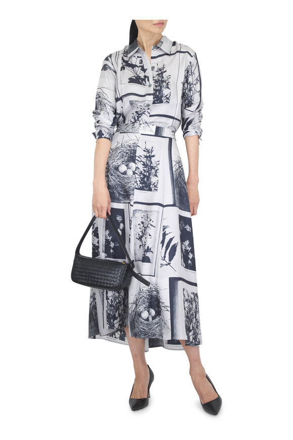 Libertine 'NEST' New Classic Black & Gray Multi Silk Shirt - view 2