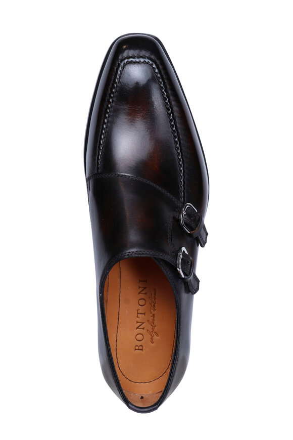 Bontoni Nero Giallo Double Monk Strap Loafer - view 3