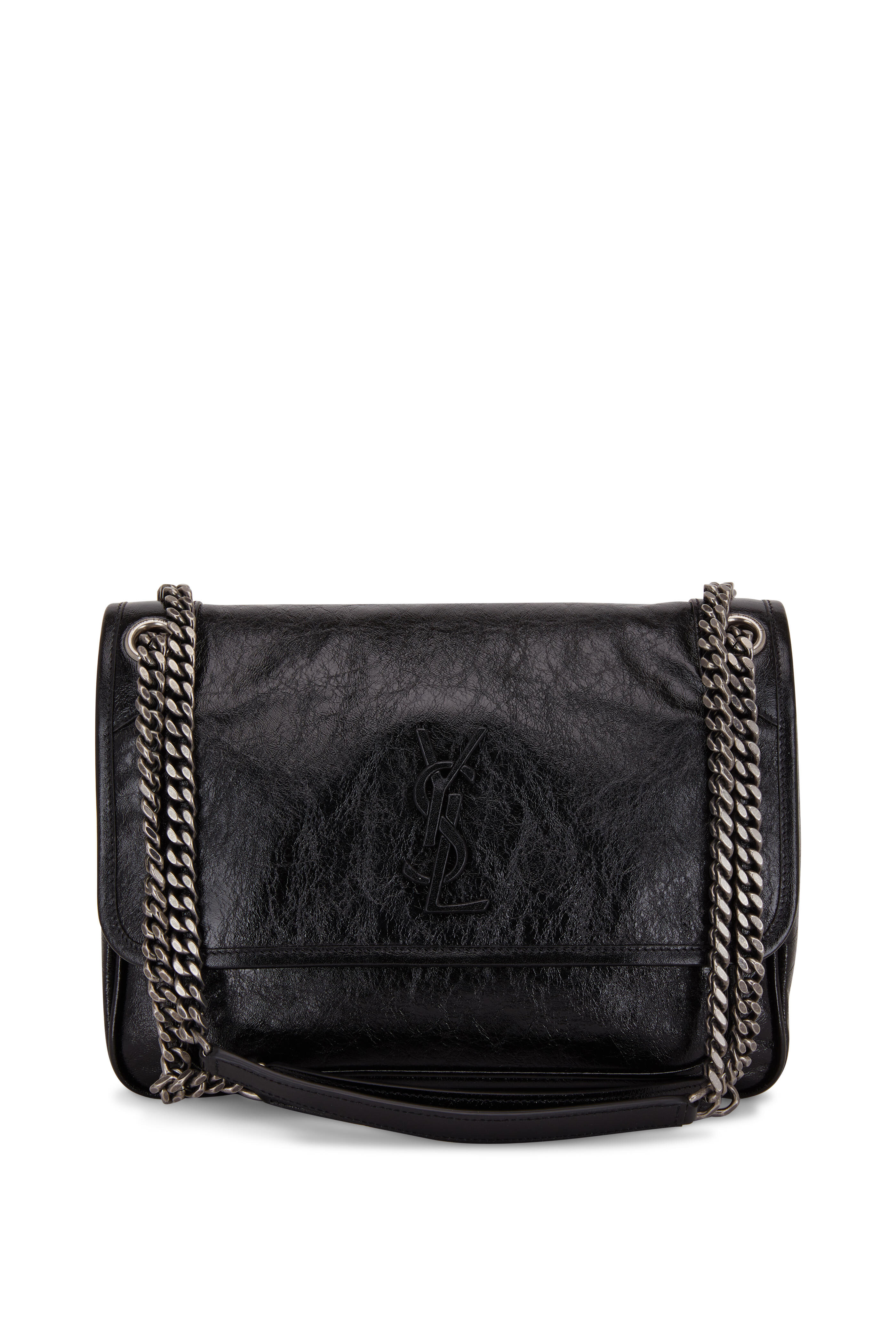 Saint Laurent - Niki Monogram Black Glossy Leather Medium Bag