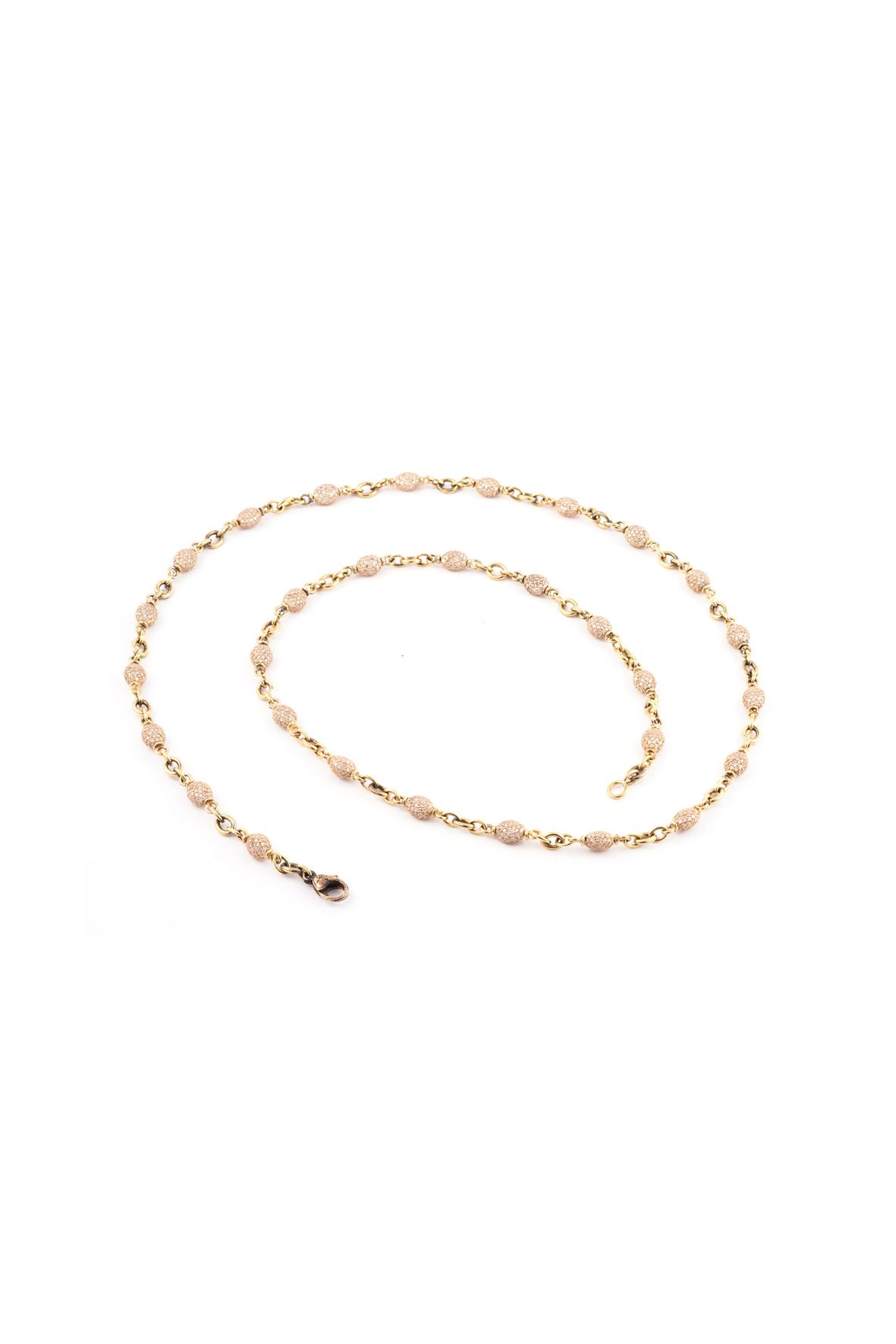 Sylva & Cie - Diamond Beaded Chain Necklace