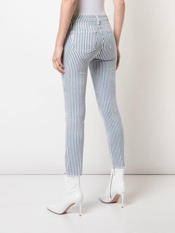 Paige - Verdugo Sky Blue Crop Striped Jean