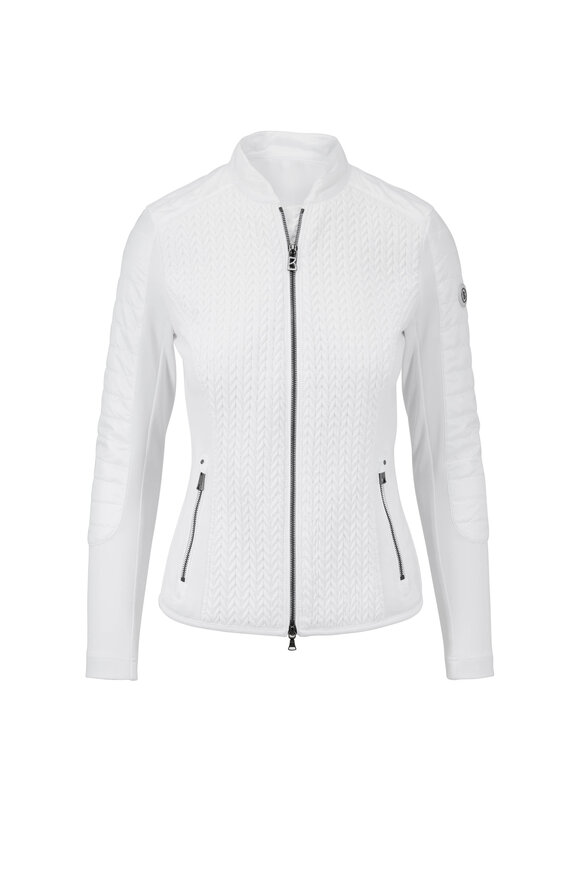 Bogner - Mella White Textured Lightweight Nylon Jacket