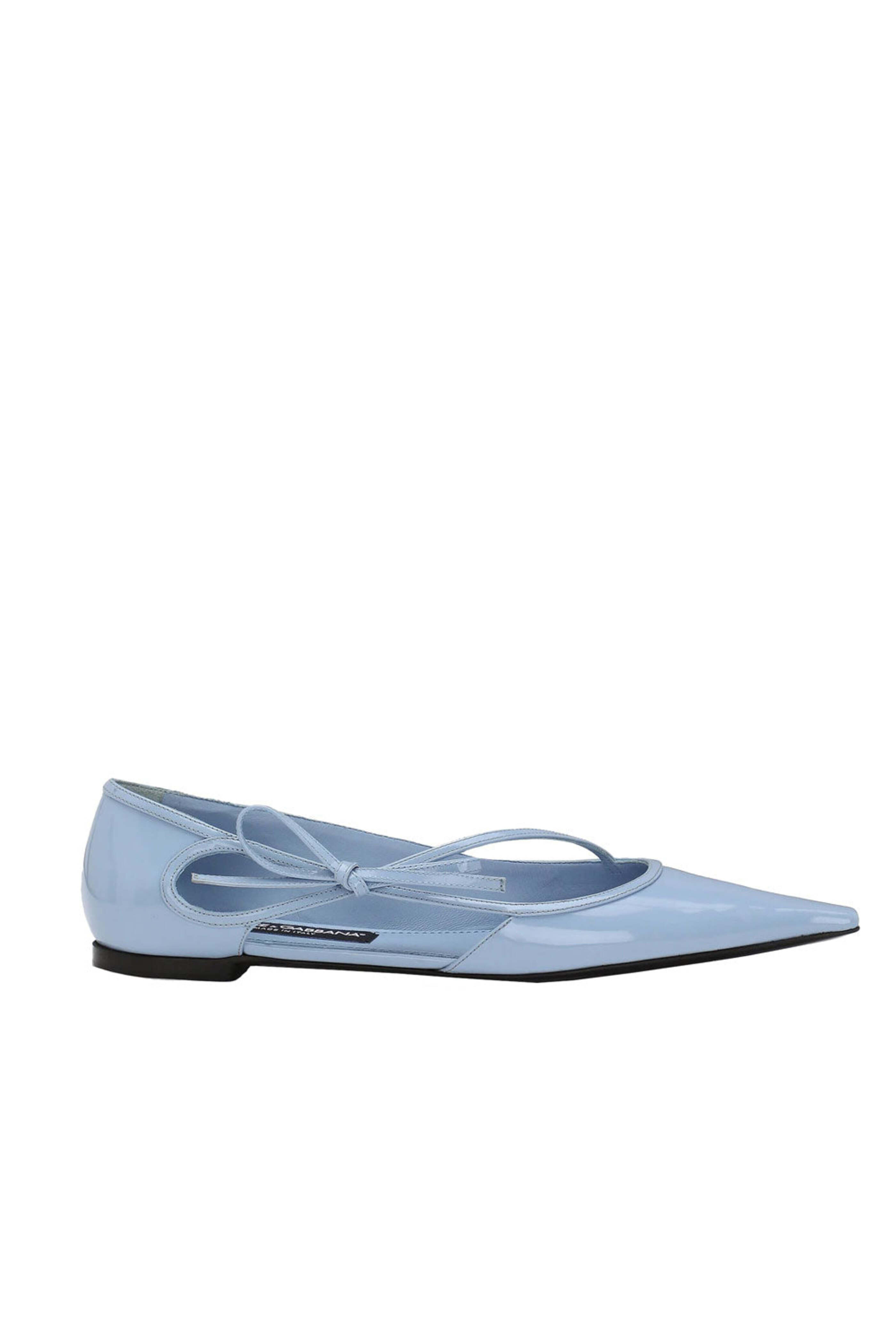 Dolce & Gabbana - Polished Ballerina Flat in Blue