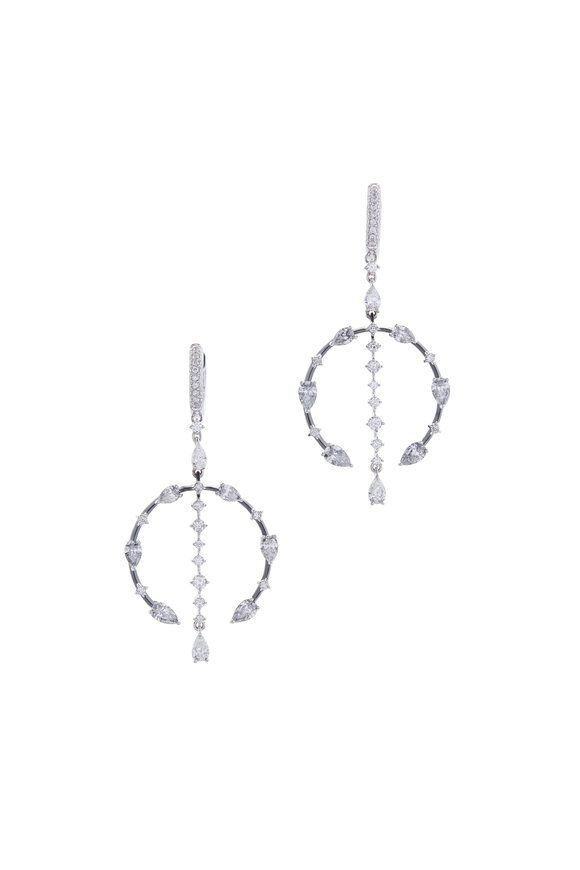 Mariani - White Gold Diamond Earrings