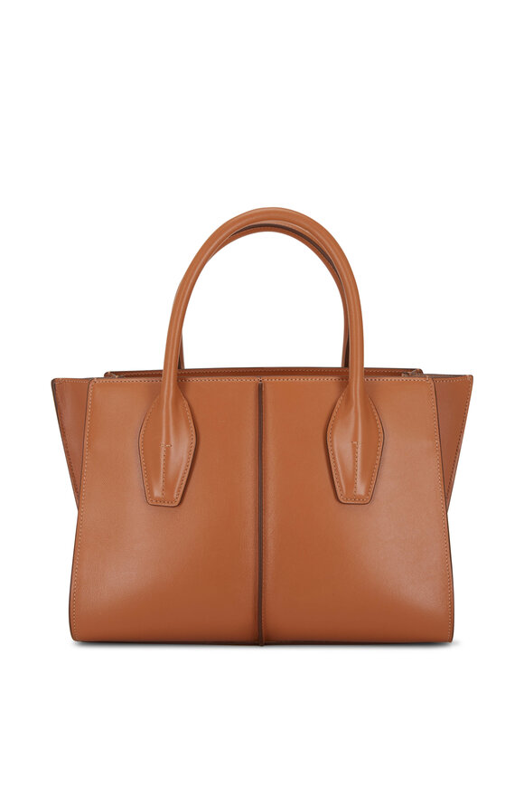 Tod's - Manici Cognac Leather Medium Shopper Tote