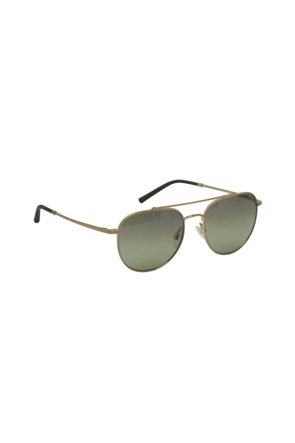 Oliver Peoples R-10 Gold & Forest Gradient Sunglasses